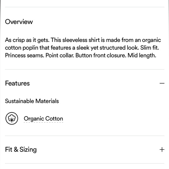 Frank & Oak Cropped Sleeveless Poplin Shirt - Picture 3 of 5